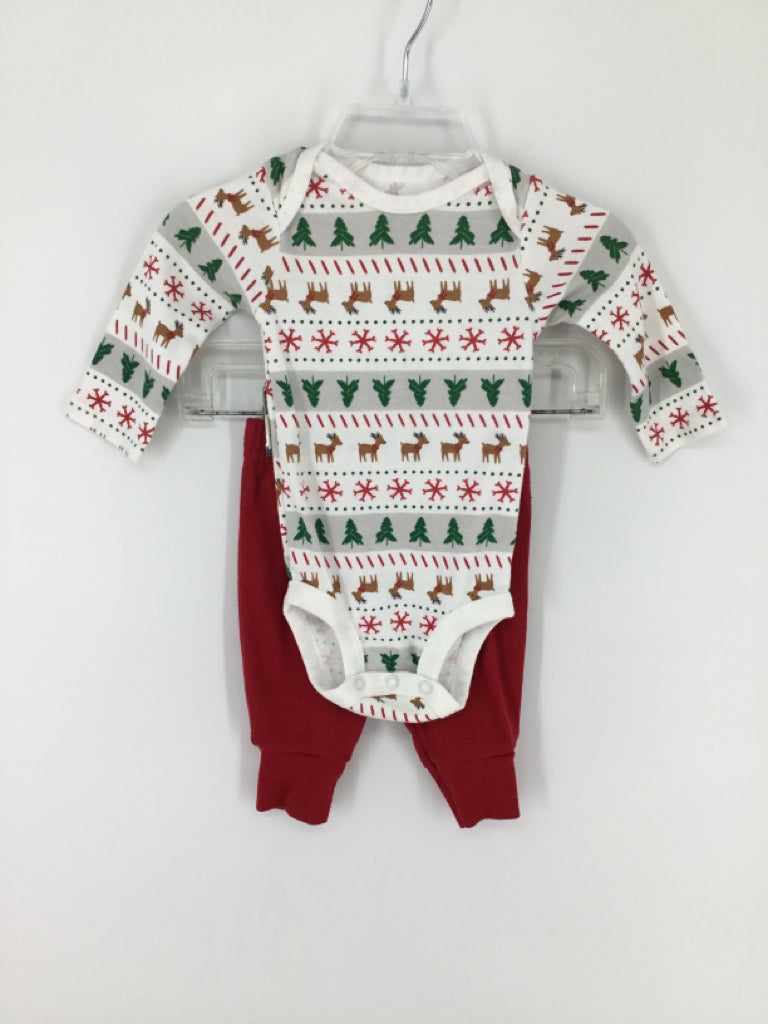 Child of Mine Child Size 0-3 Months White Christmas Outfit
