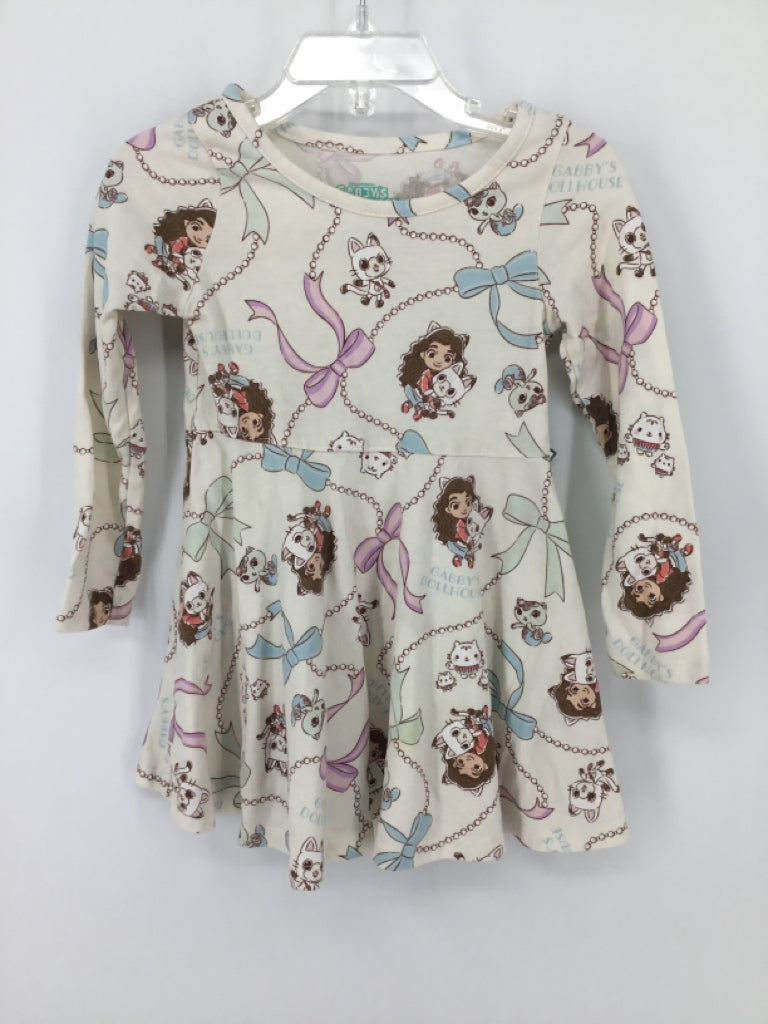 Dreamworks Gabby's Dollhouse Child Size 2 White Dress - girls