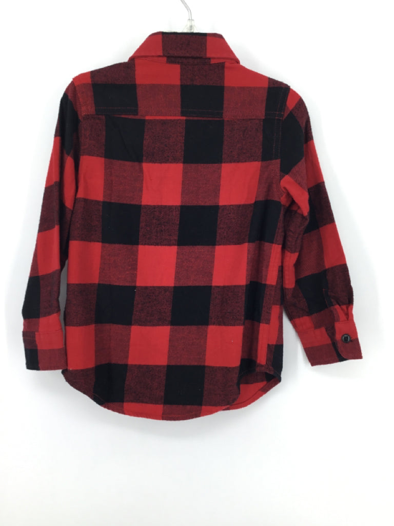 Baby Gap Child Size 4 Red Checkered Shirt - boys