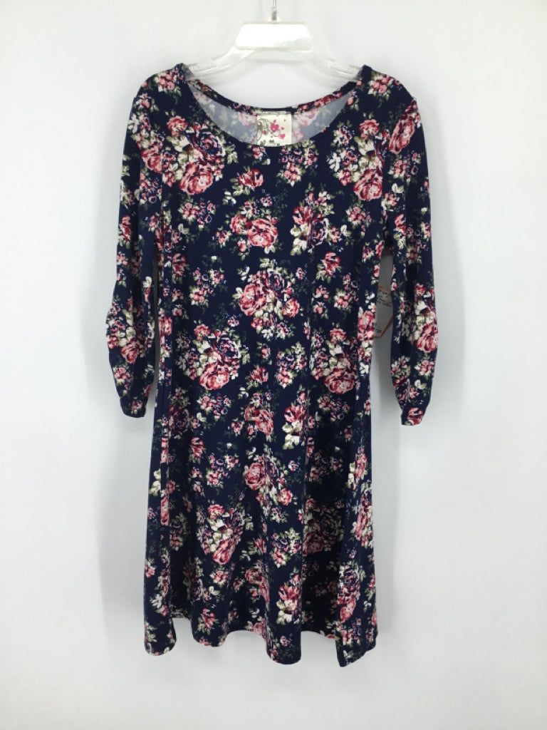Jenna & Jessie Child Size 6 Navy Dress - girls