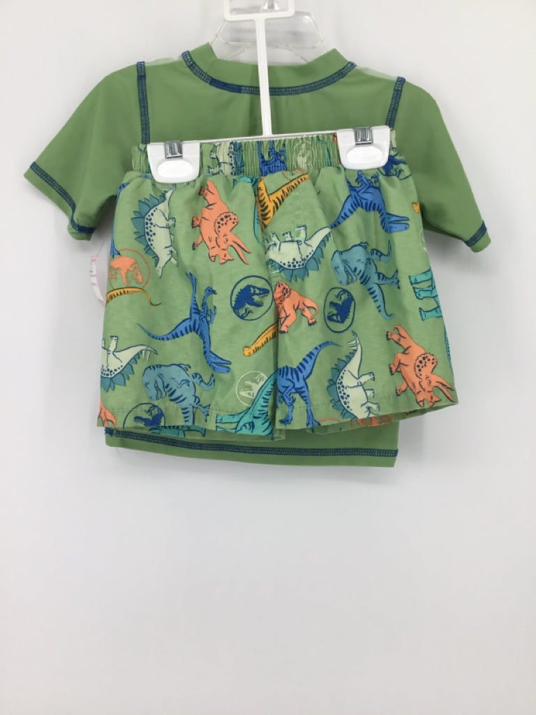 Jurassic World Child Size 18 Months Green Dinosaur Swimwear - boys