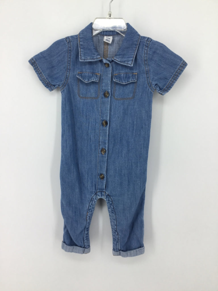 Old Navy Child Size 6-12 Months Blue Solid Outfit - boys