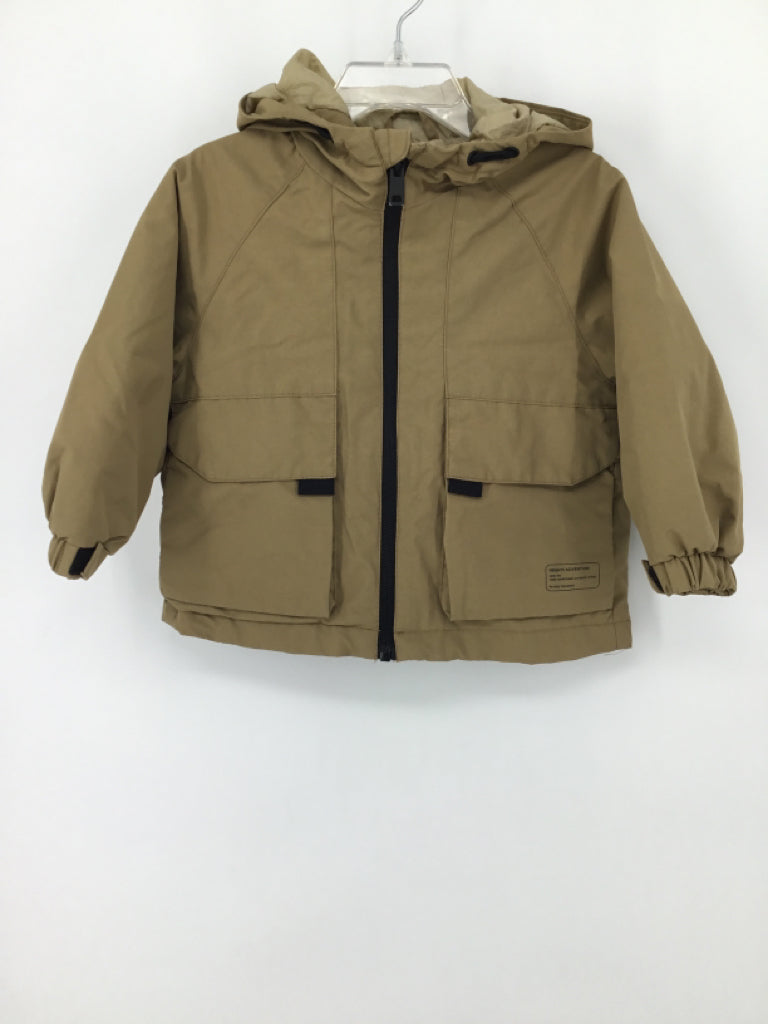Zara Child Size 2 Tan Solid Outerwear - boys