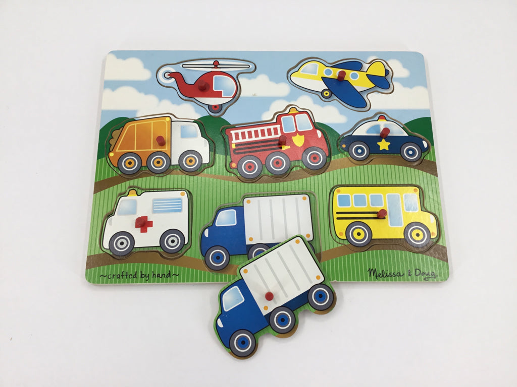 Melissa & Doug Vehicles Peg Puzzle