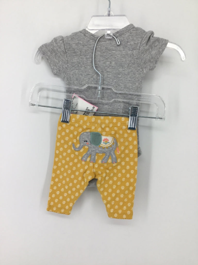 Carter's Child Size Newborn Gray Outfit - girls
