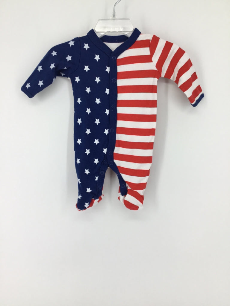 Koala Baby Child Size Newborn Navy Stars & Stripes Sleeper