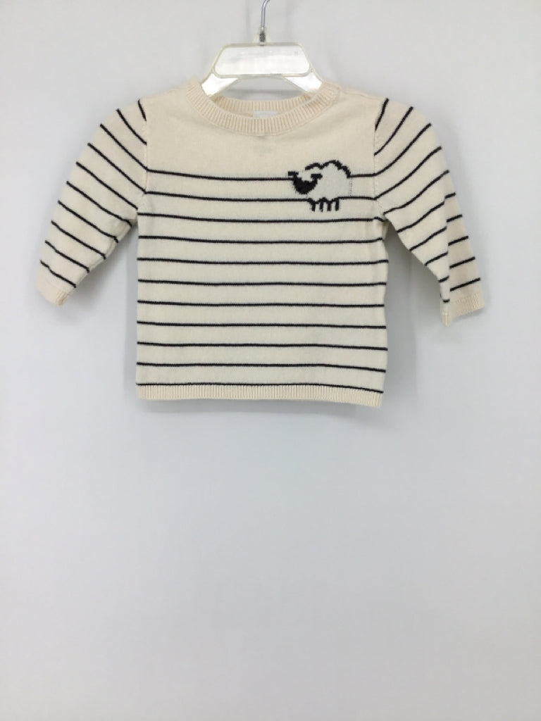 Carter's Child Size 3 Months Cream Stripe Sweater - boys