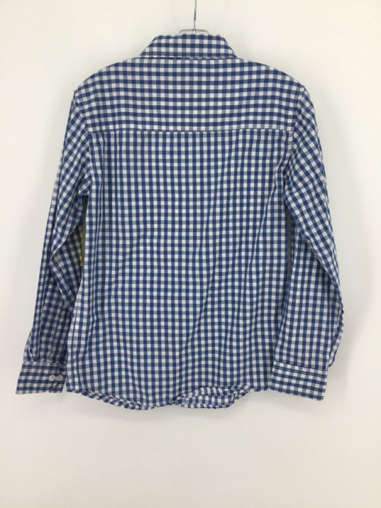 English Laundry Child Size 8 Blue Gingham Shirt - boys