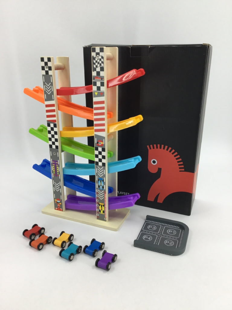 Wood City Wooden Car Ramp Racer