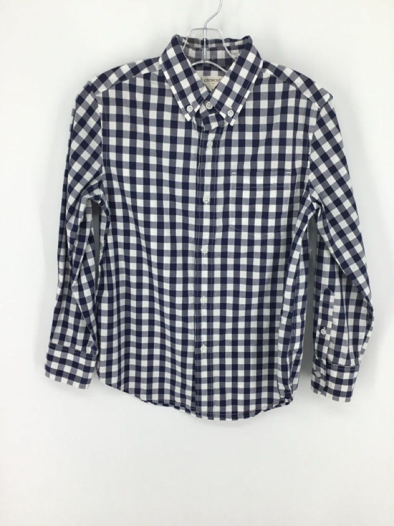 Crewcuts Child Size 8 Navy Gingham Shirt - boys