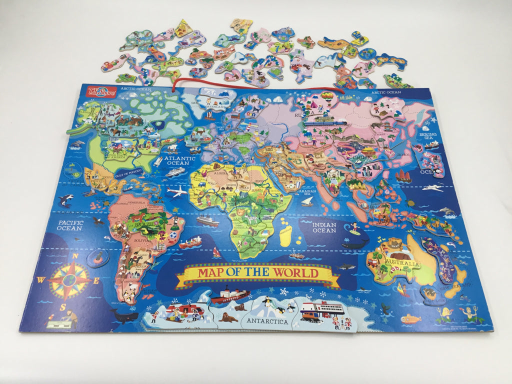 TS Shure Wooden Magnetic World Map