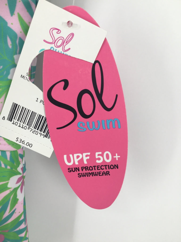 Sol Swim Child Size 10 Pink Swimwear - girls