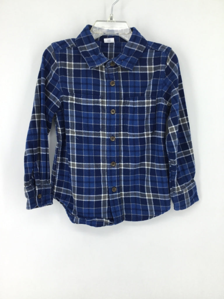 Baby Gap Child Size 4 Blue Plaid Shirt - boys