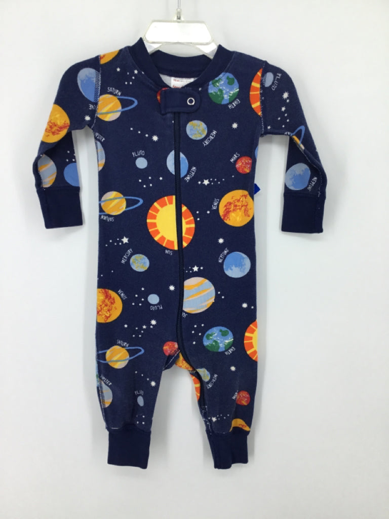 Hanna Andersson Child Size 6-12 Months Navy Space Pajamas - boys