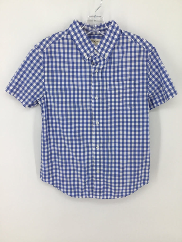 Crewcuts Child Size 10 Blue Gingham Shirt - boys