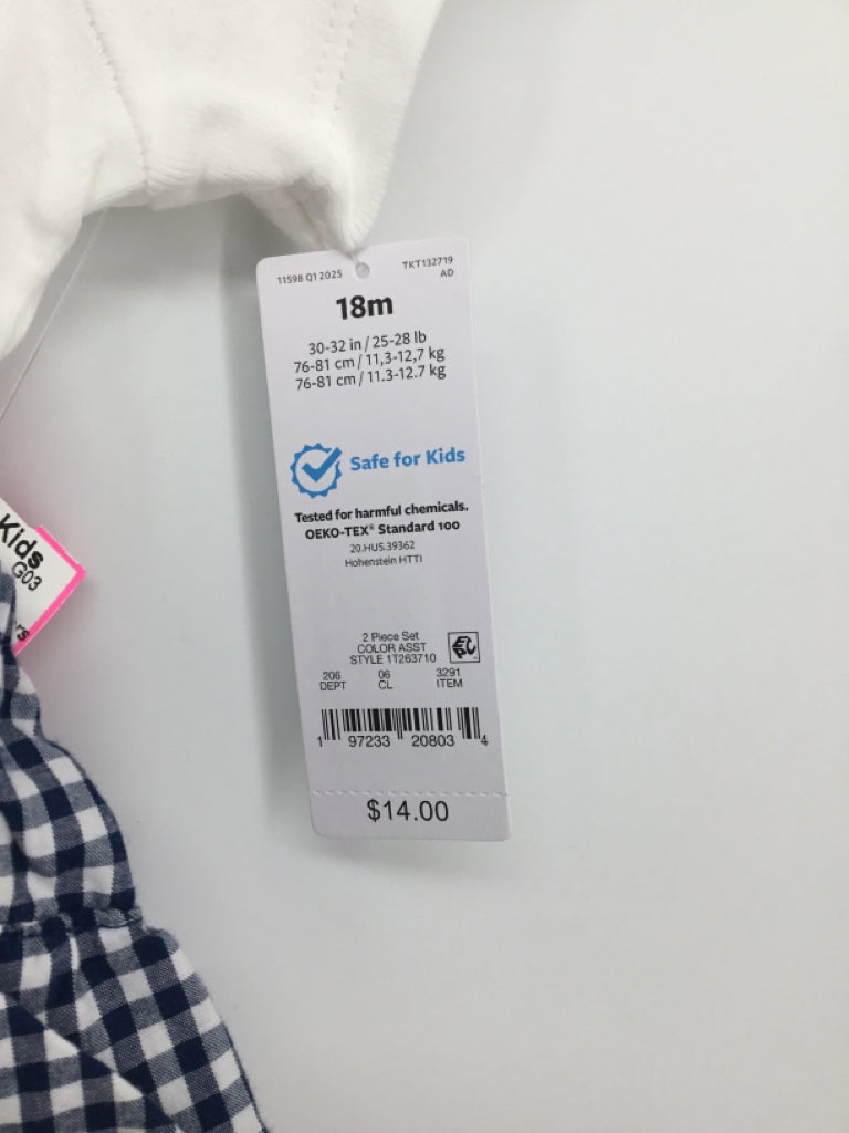 Just One You Made by Carters Child Size 18 Months Navy Outfit - girls