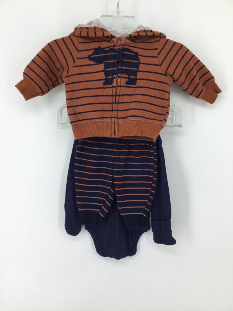 Carter's Child Size Newborn Navy Stripe Outfit - boys