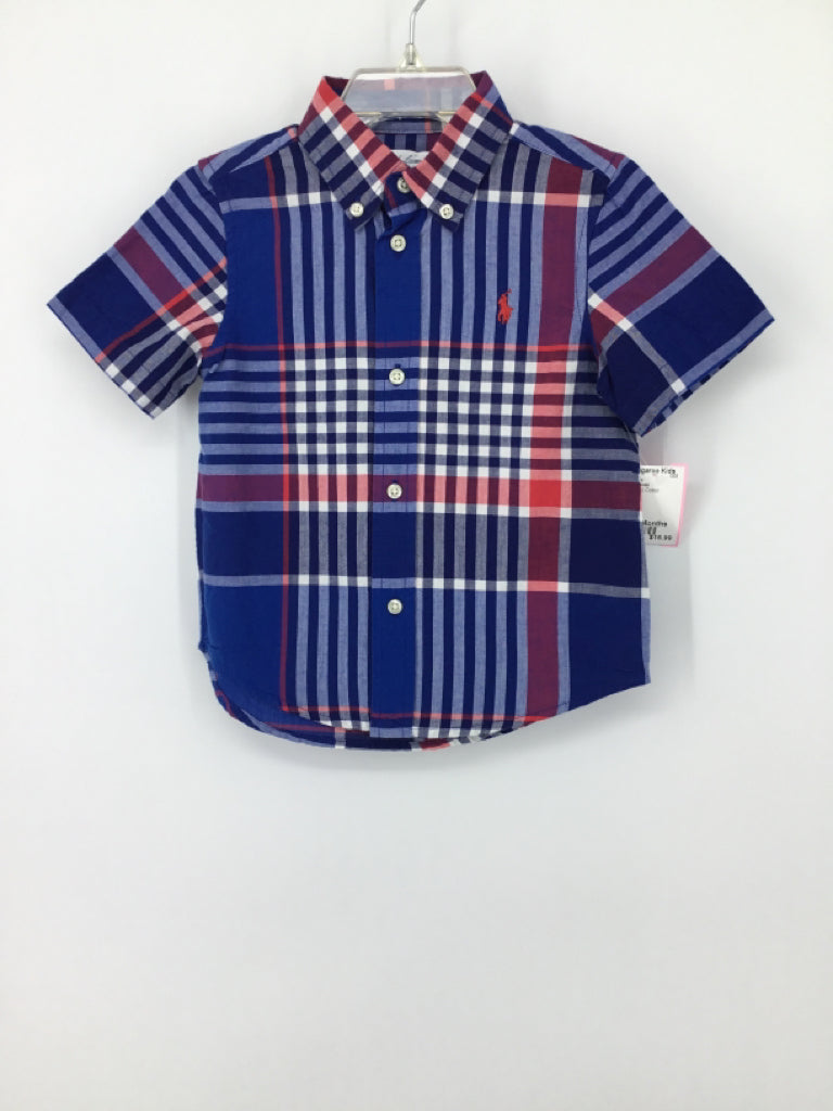 Ralph Lauren Child Size 24 Months Blue Plaid Shirt - boys