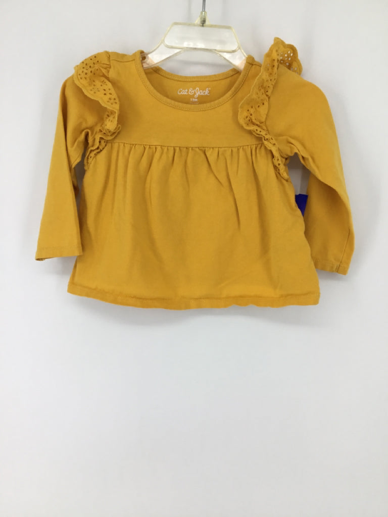 Cat & Jack Child Size 12 Months Yellow Shirt - girls