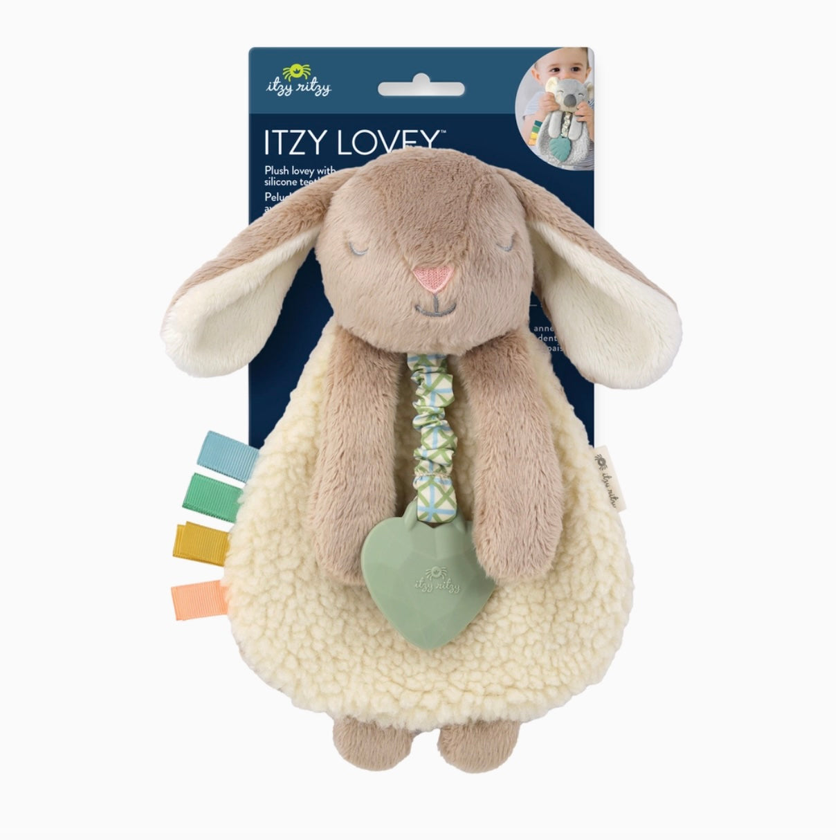 Itzy Ritzy - Itzy Friends Lovey Plush (Taupe Bunny)