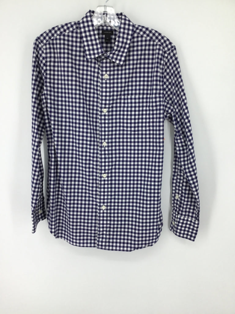 Crewcuts Child Size 12 Navy Gingham Shirt - boys