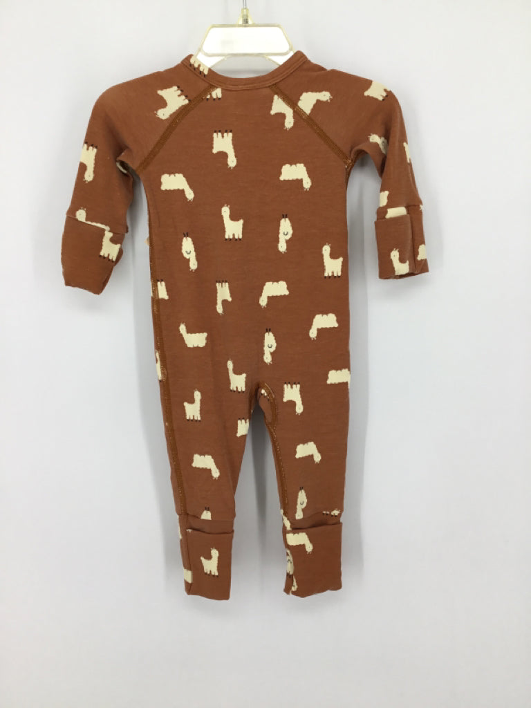 Hanna Andersson Child Size 0-3 Months Brown Print Pajamas - boys