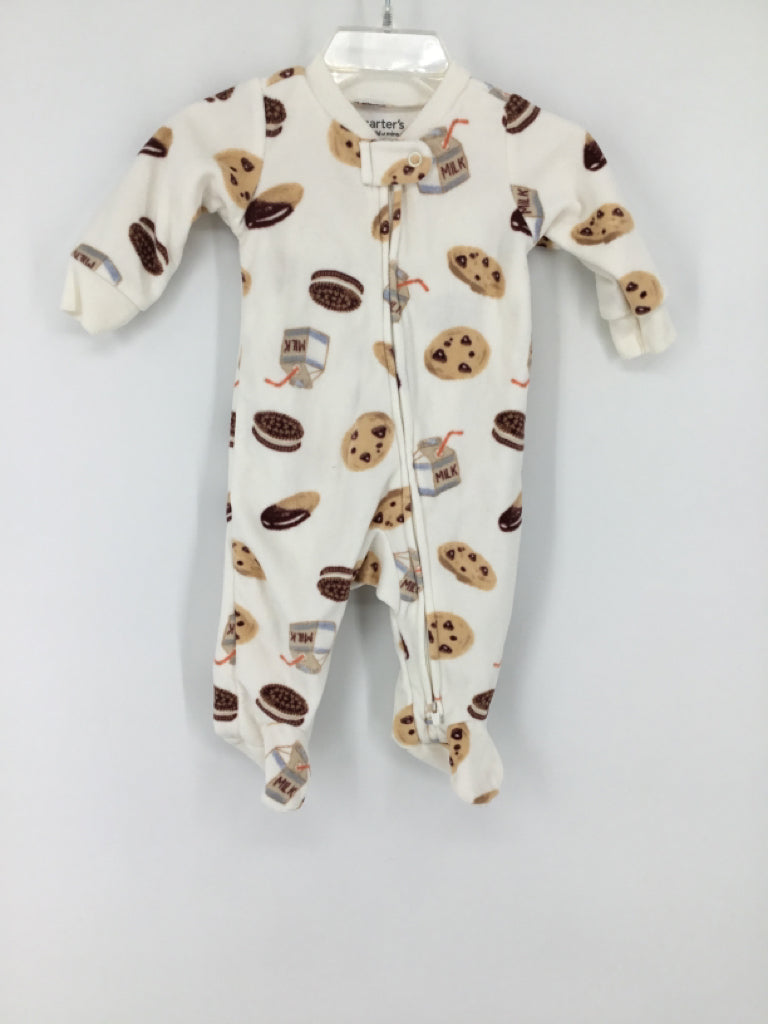 Child of Mine Child Size 0-3 Months White Sleepers