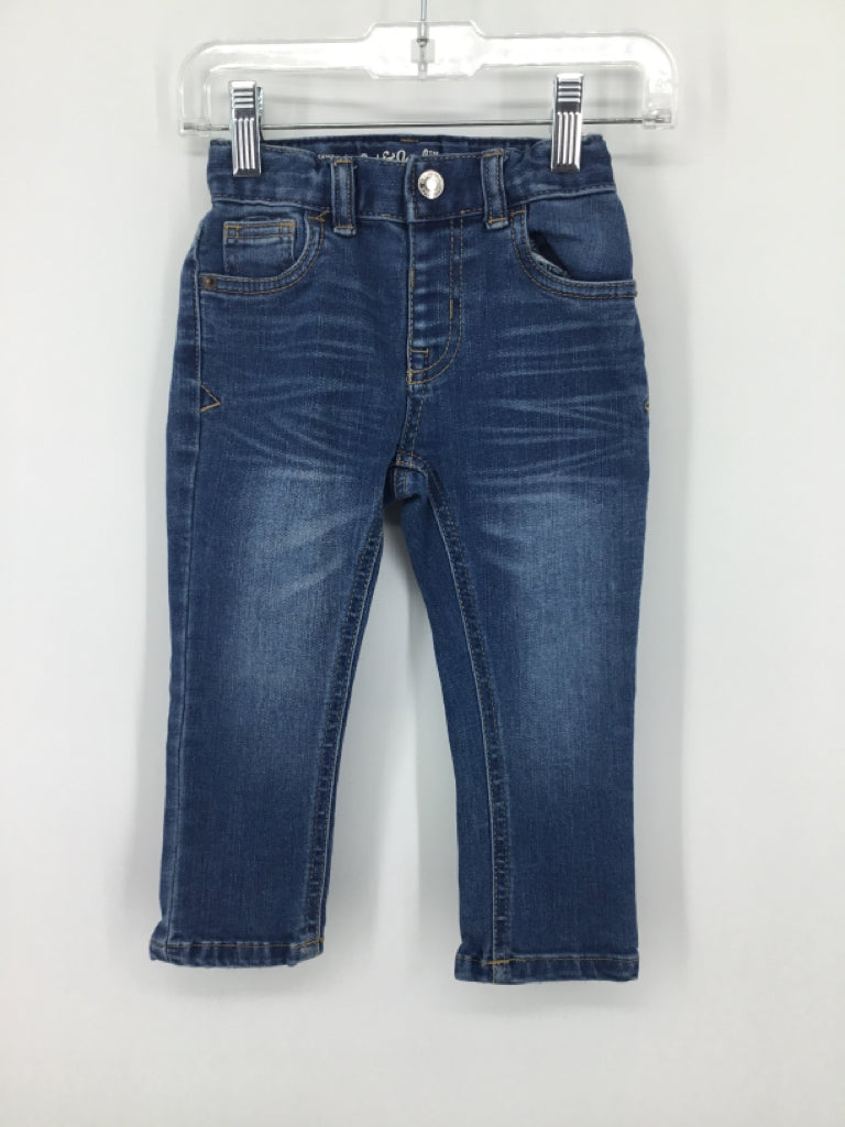 Cat & Jack Child Size 2 Blue Solid Jeans - boys