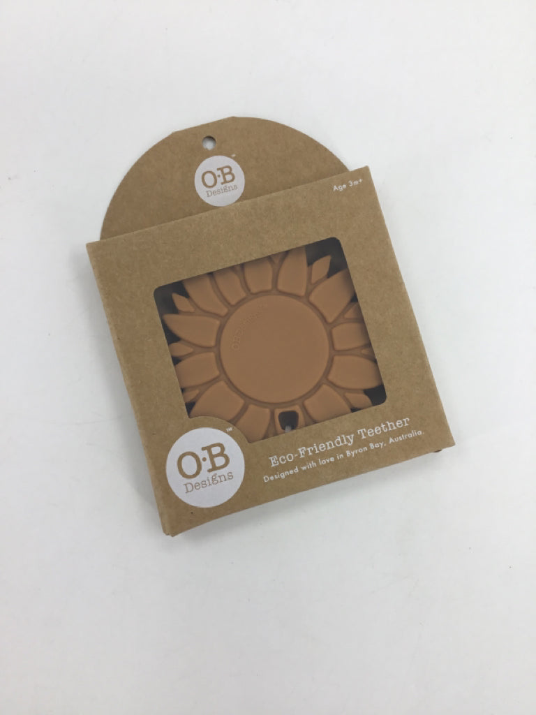 OB Designs Orange Silicone Sunflower Teether