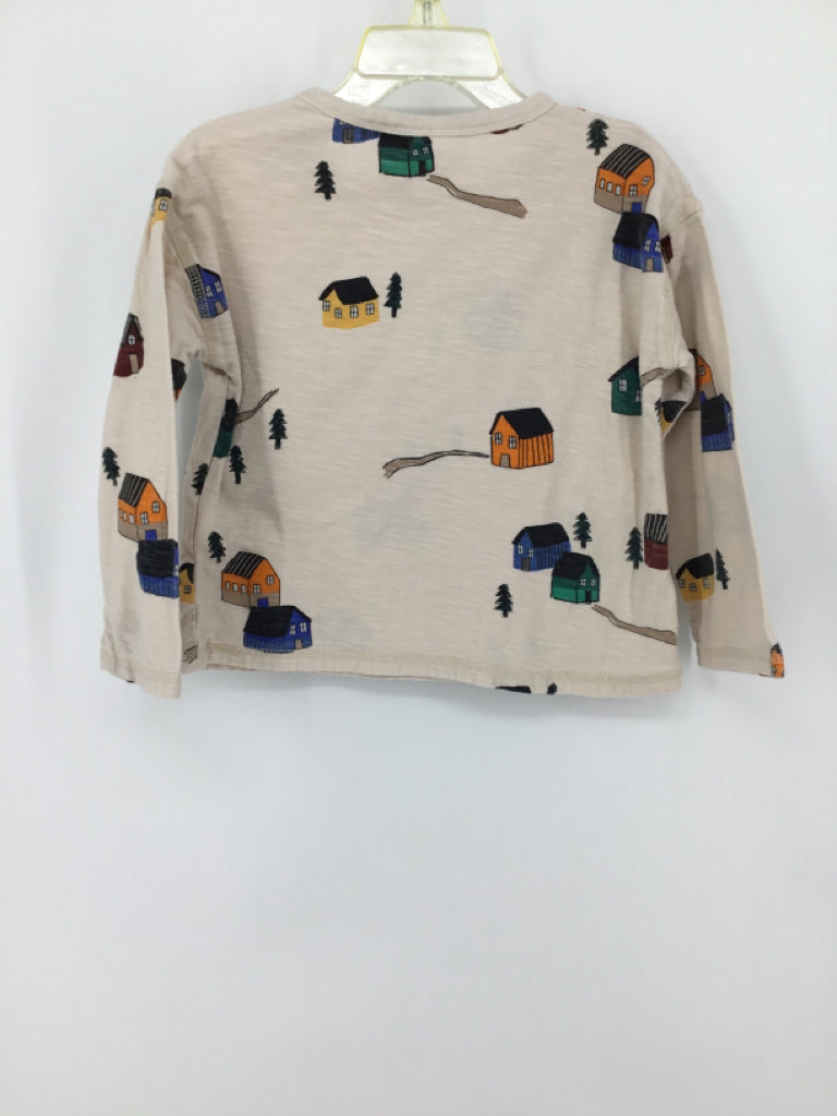 Zara Child Size 2 Cream Print T-shirt - boys