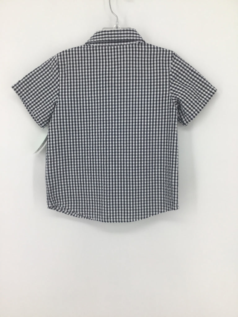 Old Navy Child Size 4 Navy Gingham Shirt - boys