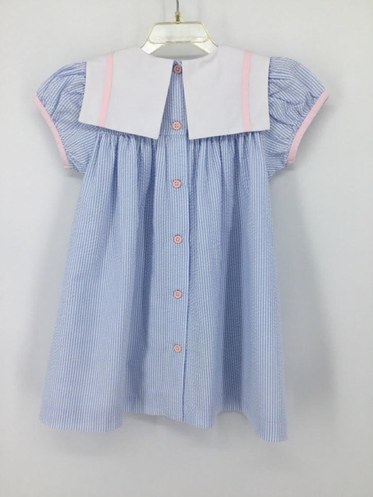 The Beaufort Bonnet Co Child Size 4 Blue Dress - girls