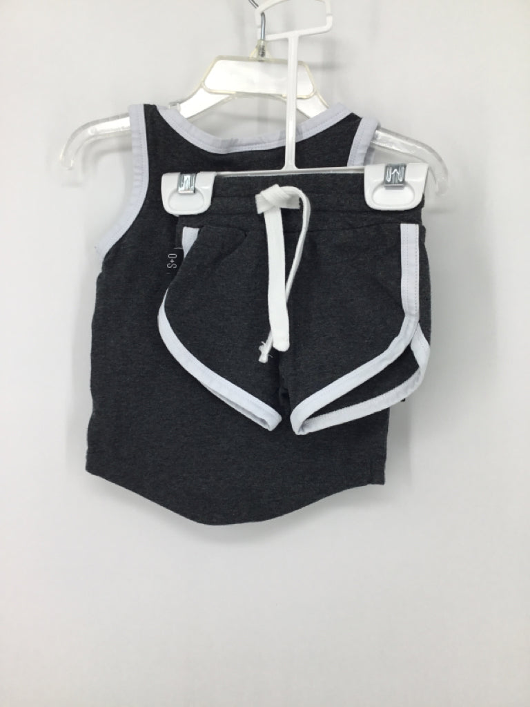 Olive + Scout Child Size 3-6 Months Gray Solid Outfit - boys