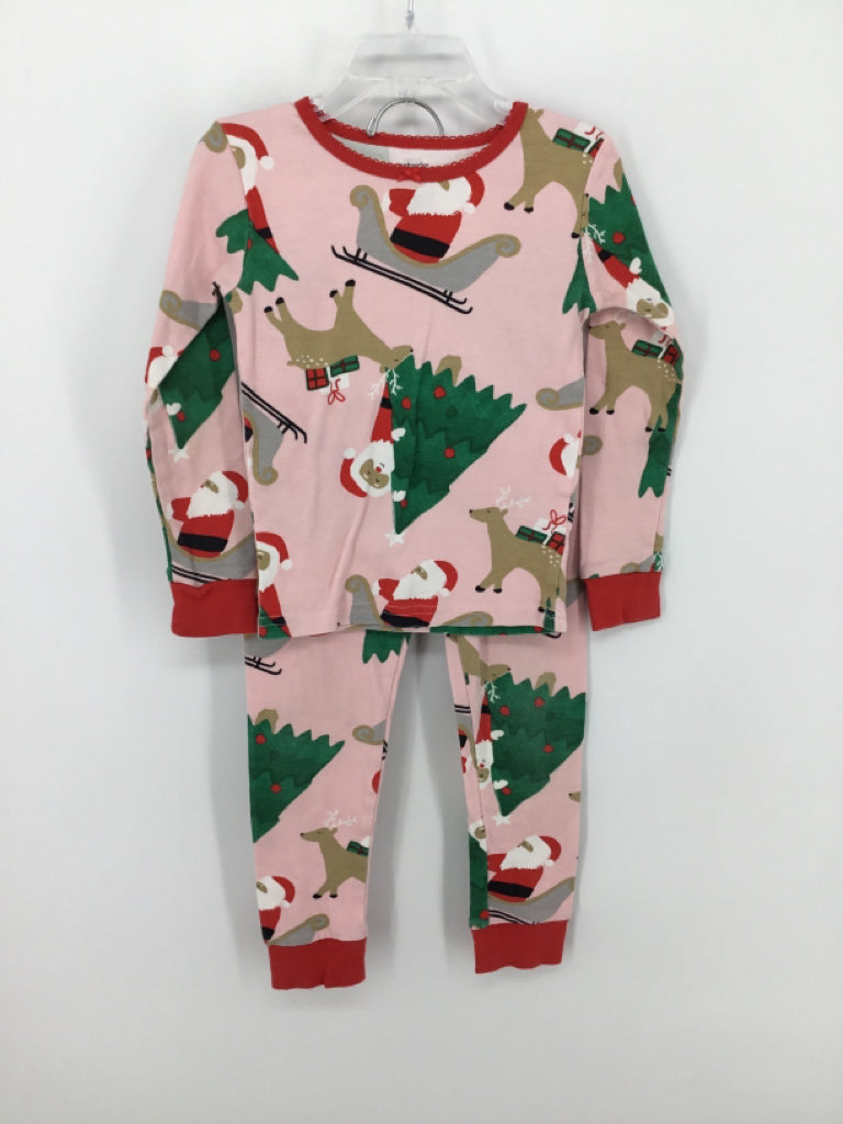 Carter's Child Size 5 Toddler Pink Christmas Pajamas