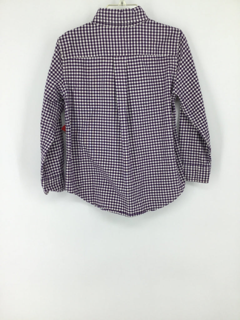 Ralph Lauren Child Size 4 Purple Checkered Shirt - boys