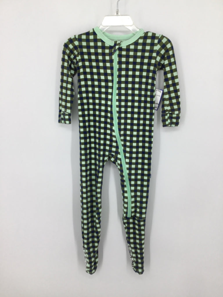 Kickee Pants Child Size 12-18 Months Green Sleepers