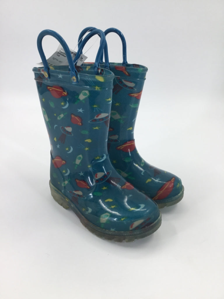 brandless Child Size 9 Toddler Teal Rain/Snow Boots