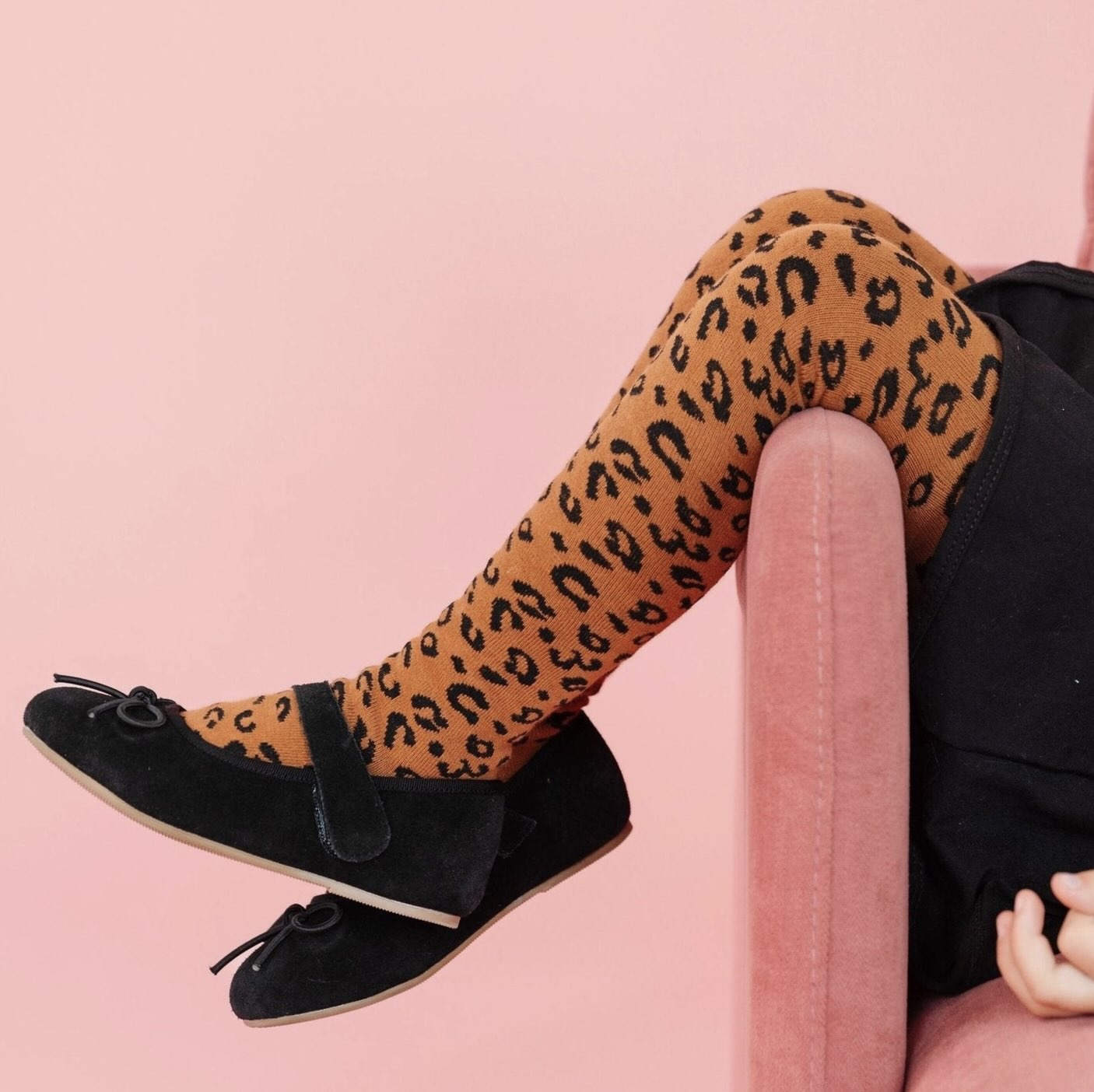 The Little Stocking Co - Knit Tights (Leopard)