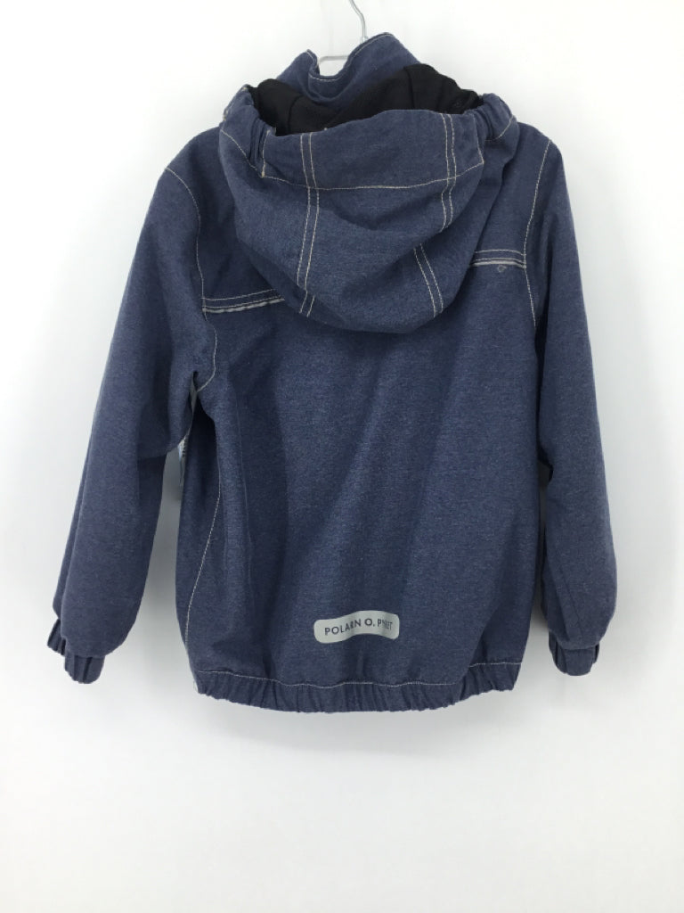 Polarn O. Pyret Child Size 5 Blue Solid Raincoat - boys