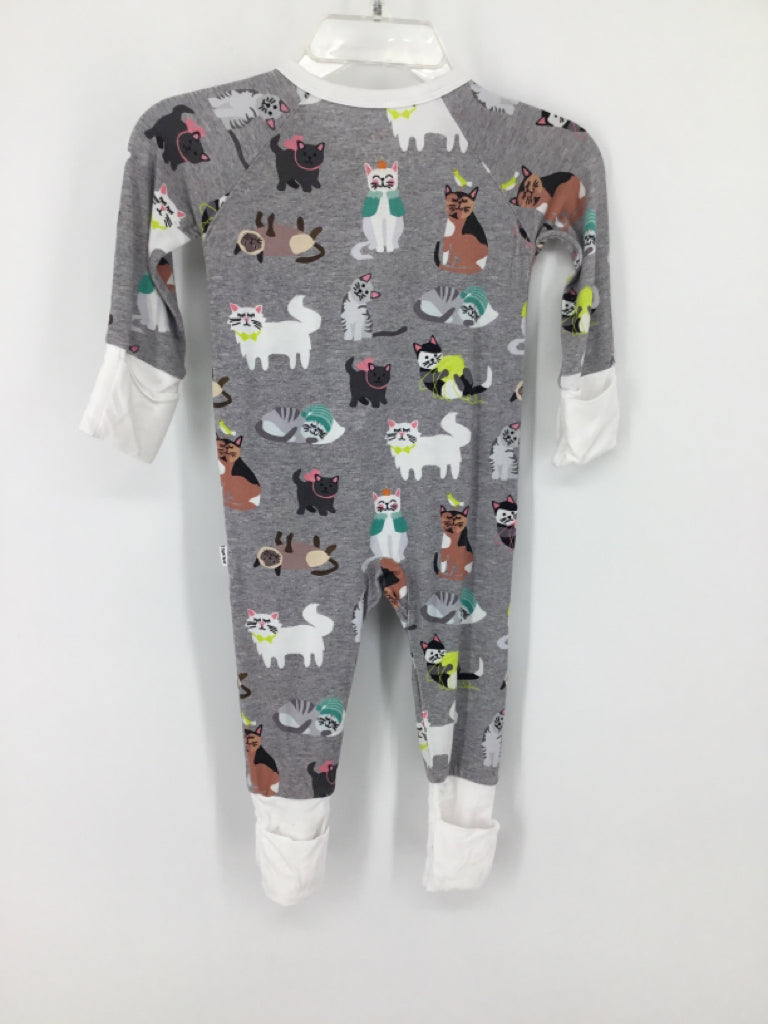 Little Sleepies Child Size 0-3 Months Gray Print Pajamas - boys