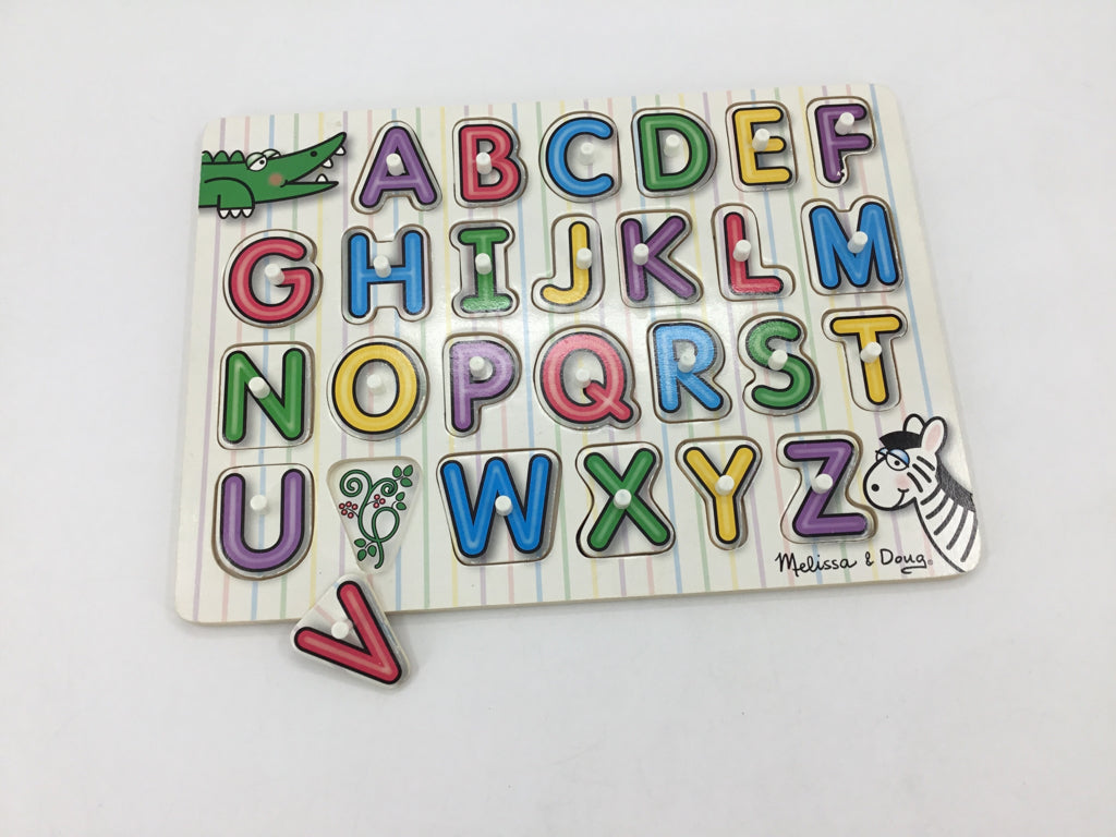 Melissa & Doug Lift & See Peg Puzzle - Alphabet