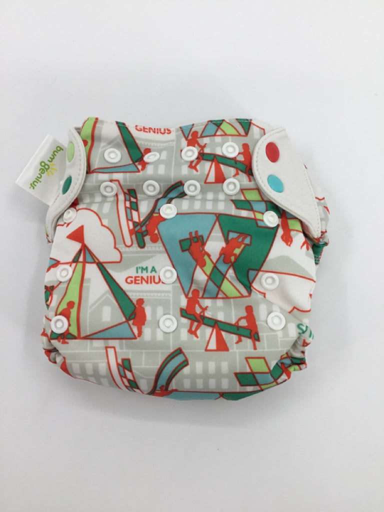 Bum Genius Child Size One Size Multi-Color Print Free Time Cloth Diaper