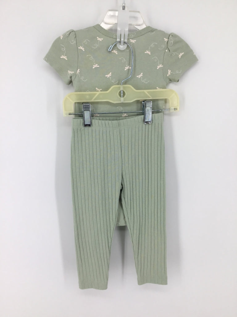 Carter's Child Size 12 Months Green Outfit - girls