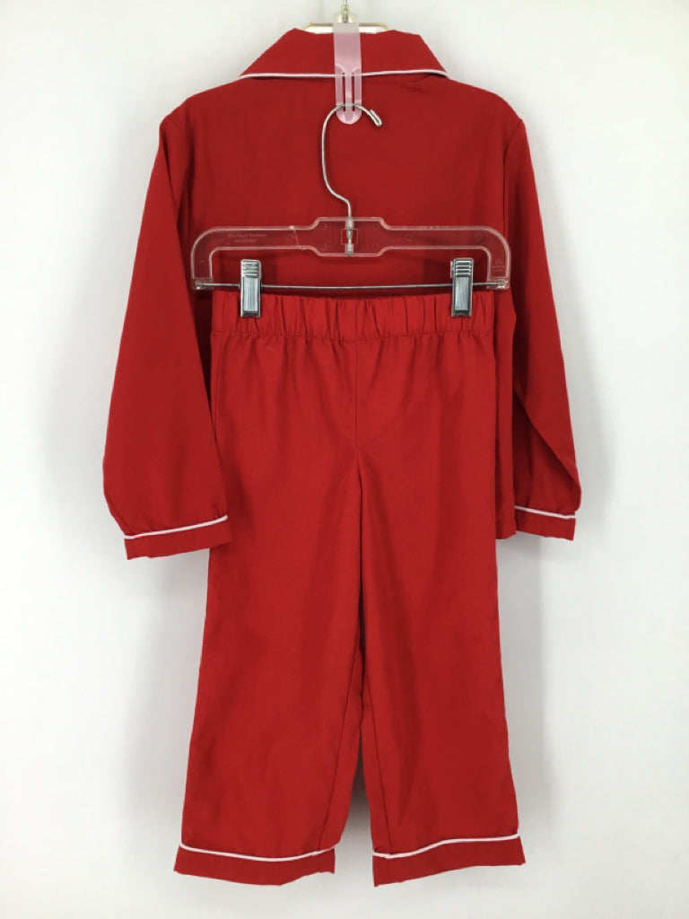 The Beaufort Bonnet Co Child Size 4 Red Solid Pajamas - boys