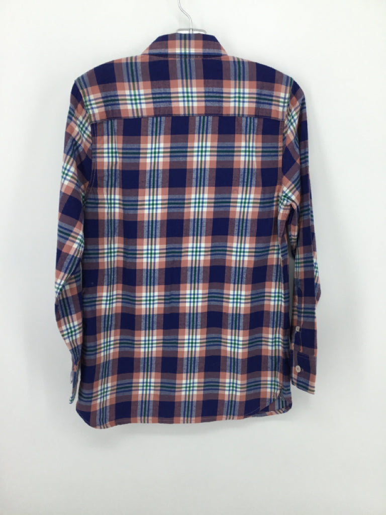 Boden Child Size 9 Blue Plaid Shirt - boys