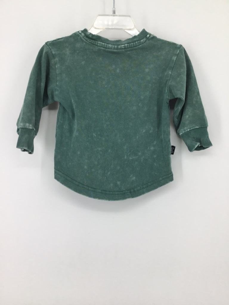 Olive + Scout Child Size 6-12 Months Green Solid Shirt - boys