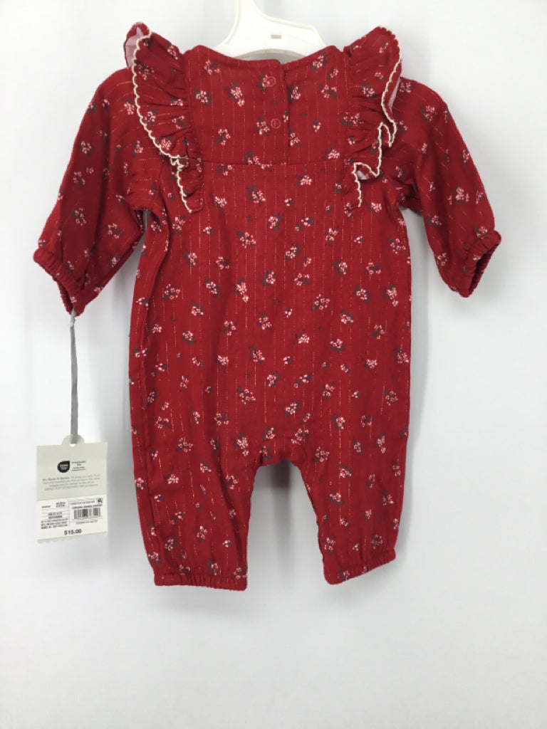 cloud island Child Size Newborn Red Outfit - girls