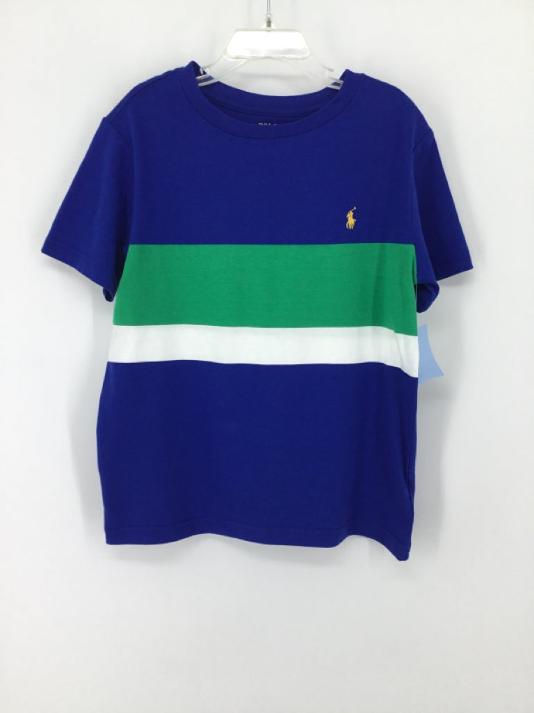 Ralph Lauren Child Size 7 Blue Stripe T-shirt - boys