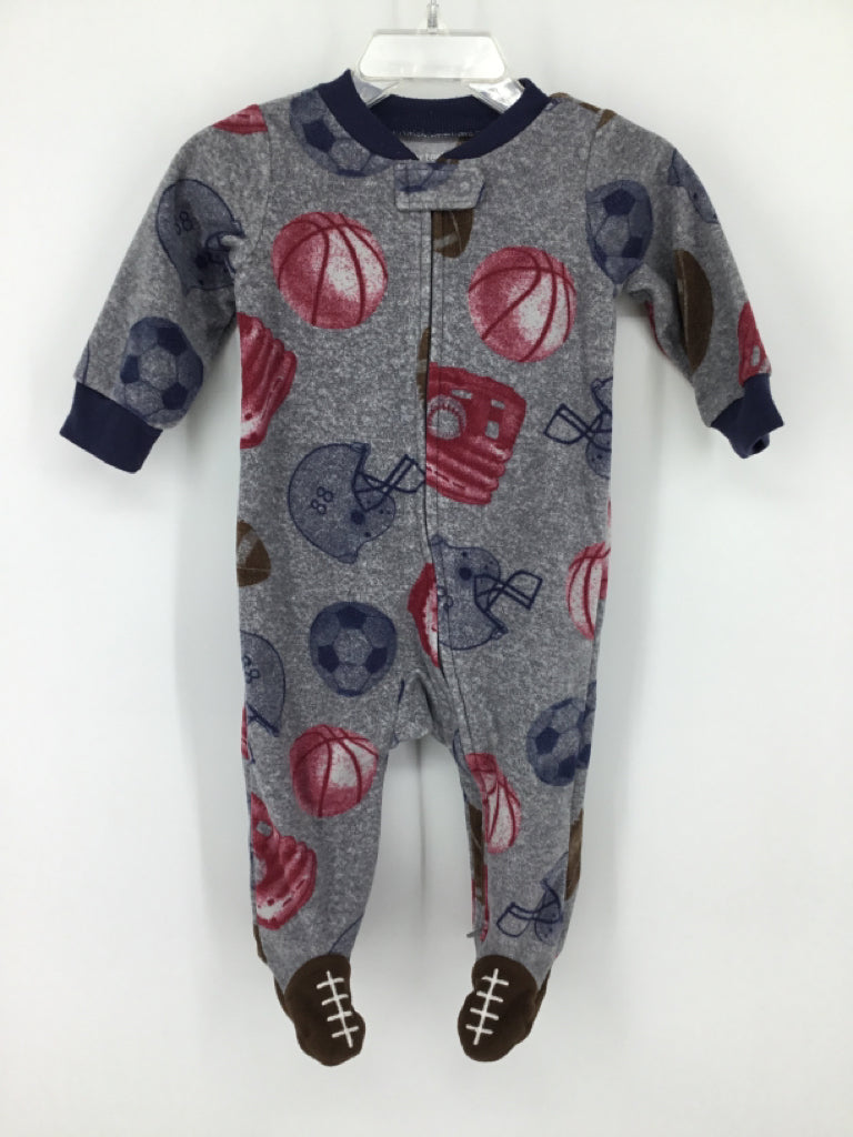 Carter's Child Size 6 Months Gray Sleepers
