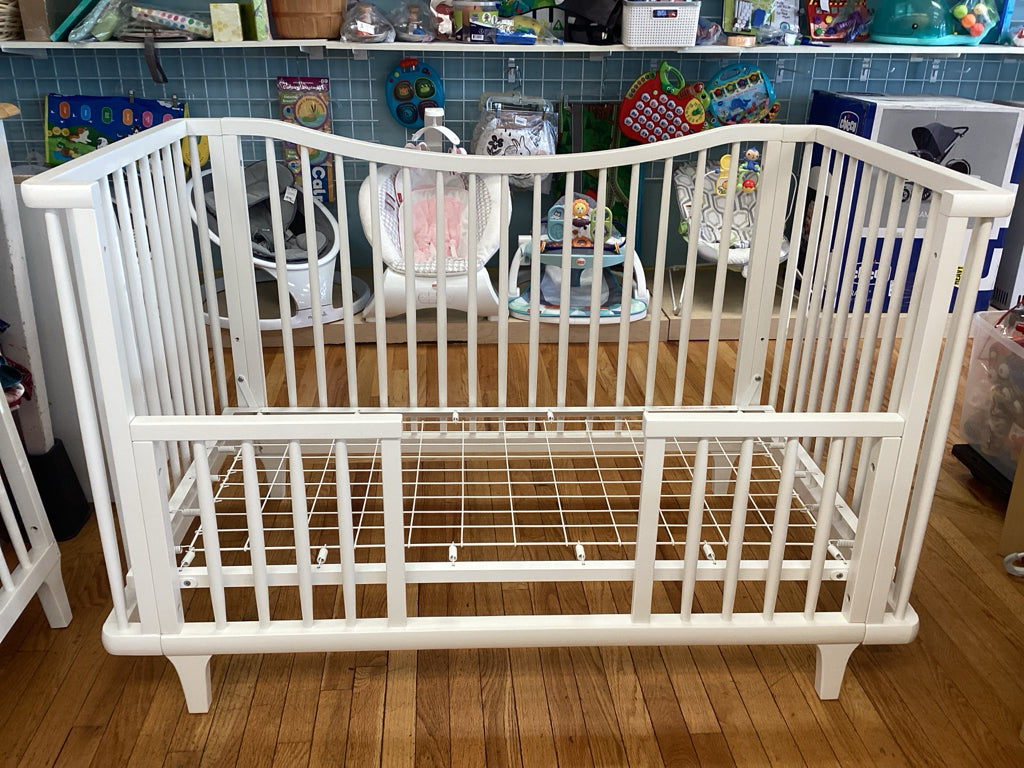 Pottery Barn Kids Dawson Scoop Convertible Crib with toddler bed conversion